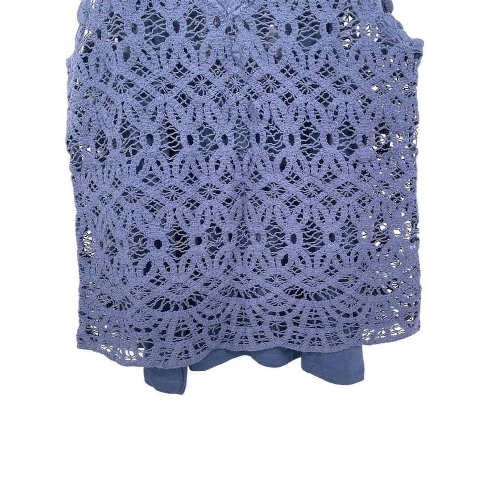 NWT Sundance Women's Blue Khloe Crochet Lace Sleeveless Top & Camisole Lined L - Picture 6 of 11